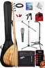 Yonka B-144U-AMP Amfili Uzun Sap Açık Karaağaç Kaliteli Saz Bağlama Seti