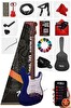 Midex RPH-30WBL Mavi Beyaz Gül Klavye Strat Kasa SSS Elektro Gitar Seti