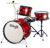 Stagg TIM JR 3/16B RD 3 Parça Çocuk Akustik Davul Seti Kırmızı