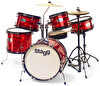 Stagg TIM JR 5/16B RD 5 Parça Çocuk Akustik Davul Seti Kırmızı