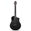 Donner Rising G2 Carbon Fiber Elektro Akustik Gitar Şeffaf Kahverengi