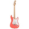 Squier Sonic Stratocaster HSS Akçaağaç Klavye Beyaz Pena Koruyuculu Tahiti Mercanı Elektro Gitar