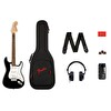 Squier Affinity Stratocaster Hint Defnesi Klavye Siyah Mustang Micro Elektro Gitar Seti