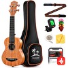 Donner DUS-100 Soprano Ukulele Seti Natürel