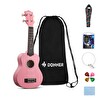 Donner DUS-10K Küçük Boy Ukulele Başlangıç Seti Pembe