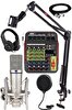 Midex Vokal Paket-2 CX1 Stüdyo mikrofon 6 Kanal stüdyo Kayıt Mikseri Kulaklık Ekipman Seti