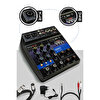 Midex MDX-999X Stüdyo Kayıt için Ses Kartlı +48V Phantomlu Kayıt Mikseri (XLR Kablo + RCA)