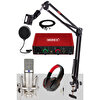 Midex CX1 Mikrofon + GLX-500 Pro Ses Kartı + RS-30 Stereo Kulaklık kayıt Ekipmanı