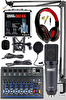 Midex Wizard Paket-4 CX2 Stüdyo Mikrofon-MDX-07FXU Stüdyo Kayıt Mikseri Kulaklık Ekipman Seti
