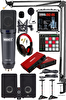 Midex Wizard Paket-5 Stüdyo Ekipmanları Seti (Monitör-Mikrofon-Ses Kartı-Kulaklık ve Midi Pad Controller)