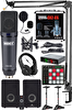 Midex Private Paket-6 Stüdyo Ekipmanları Seti (Monitör-Mikrofon-Ses Kartı-Kulaklık ve Midi Pad Controller)