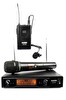 Lastvoice LM-202EY Çiftli Telsiz Kablosuz EL ve Yaka Mikrofonu