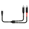 Kirlin Type C Dönüştürücü UYC-394B/BK-3M Type-C - 2x RCA