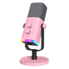 Fifine AM8 XLR USB RGB Dinamik Pembe Yayıncı Mikrofonu