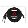 Kirlin Cable UYC-392B 5MT BK Type-C 2 1-4″ Mono Y-Patch Kablosu