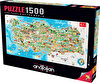 Anatolian 1500 Parça Türkiye Haritası Puzzle 3793