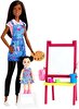 Barbie Meslekleri Oyun Seti - Siyah Saçlı Resim Öğretmeni GJM30