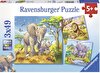 Ravensburger 3x49 Parça Vahşi Hayvanlar Çocuk Puzzle 080038