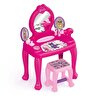 Dolu Barbie Oyuncak Ayaklı Makyaj Masası ve Sandalye Seti Aksesuarları 1609