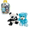 Asya Oyuncak Bavulda Pembe-Mavi̇ Panda ve Ayı 2'li Peluş CESE-10040