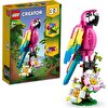 LEGO Creator Egzotik Pembe Papağan, Balık ve Kurbağa Modelleri İçeren Yaratıcı Oyuncak Yapım Seti 31144