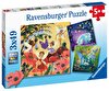 Ravensburger 3x49 Parça Sihirli Karakterler Puzzle 051816