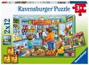 Ravensburger 2x12 Parça Alışverişe Gidiyoruz Puzzle 050765