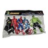 Ethem Oyuncak Süper Kahramanlar PVC Hulk Ironman Captain America Spiderman Batman 5'li Figür Oyuncak Seti 2156-P5
