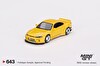 Mini GT Nissan Silvia S15 Rocket Bunny Bronze Yellow Oyuncak Araç 643
