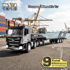 Huina 1318 1/24 RC Dorse ve Römorklu Tır Kamyon RC Model Gerçekçi Sesli ve Işıklı Uzaktan Kumandalı İş Makinesi
