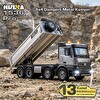 Huina 1536 Pro 1/14 8x4 13CH RC Uzaktan Kumandalı İş Makinesi Metal Damperli Kamyon