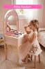 Rozitoys Ahşap Çocuklar için Makyaj Masası Ve Taburesi 005966-67