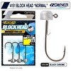 Owner 4151 Block Head JigHead Lead-NO:1/0-3/16 OZ