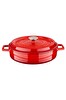 Lava Çok Amaçlı 28 CM Kırmızı Döküm Yayvan Tencere