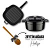 Lava Döküm Trendy 4 Parça Siyah Tencere Tava Seti LV PY TSC 2426 K2 SET BL