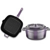 Lava Döküm Trendy 4 Parça Mor Tencere Tava Seti LV PY TSC 2426 K2 SET P