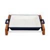 Lava Sable Yekpare 26x26 CM Döküm Kare Siyah Izgara Tavası-Kayın Servis Ahşabı LV GT 2626 T2 SB K4 MAT BL