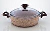 Falez Creamy Granitec 28 CM Kısa Granit Tencere CRE3009