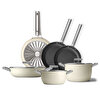 Smeg Cookware 50's Style Grande Krem 6'lı Tencere & Tava Seti CKWGRNDCRM02