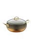 OMS 20x9 CM Derin Küre Granit Cam Kapak Gold Tencere 152.3141.00.06-20-GOLD