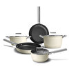 Smeg Cookware 50's Style Prima Plus Krem 5'li Tencere Tava Seti CKFFCKFC2624CRM-Plus