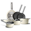 Smeg Cookware 50's Style Grande Plus Krem 7'li Tencere Tava Seti CKWGRNDCRM02-Plus