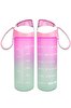 DigitHome 750 Ml Çift Renk Ölçü Baskılı Motivasyon Sağlıklı Plastik Su Şişesi Pembe – 161670-161 C1-1-139