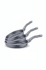 Fms D3000 Döküm Granit 3 Parça Tava Seti Gri (20-24-28 CM)