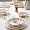 Kütahya Porselen Bone Crest 24 Parça Yemek Takımı Altın File