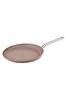 OMS 3234 Tek Parça Bio Granit Krep Tavası 32 CM  Sütlü Kahve Rengi