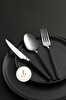 Nehir Dalyan Sade Siyah Sedef 84 Parça Çatal Kaşık Takımı
