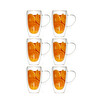 Kitchen Design Lab Çift Cidarlı Cam Kupa Seti 400 ML 6 Adet 2039
