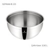 Sofram 22 CM Çelik Kase 3.50 Litre
