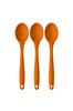 Kitchen Design Lab Büyük Boy Yanmaz Yapışmaz Silikon Turuncu Kaşık 3'lü Set